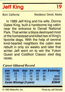 1992 MotorArt Iditarod Sled Dog Race #19 Jeff King Back